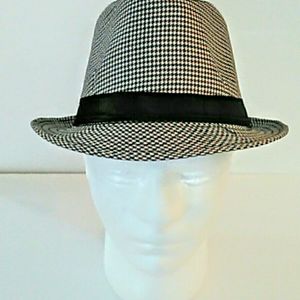 New Black And Tan Herring Bone Fedora